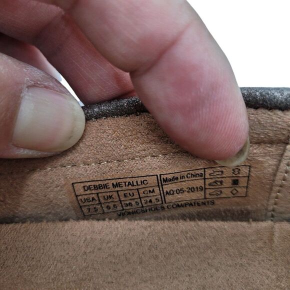 Vionic Moccasins Debbie Metallic Leather Rose Gold Driving Loafers Flats Sz 7.5‎ - Picture 4 of 11